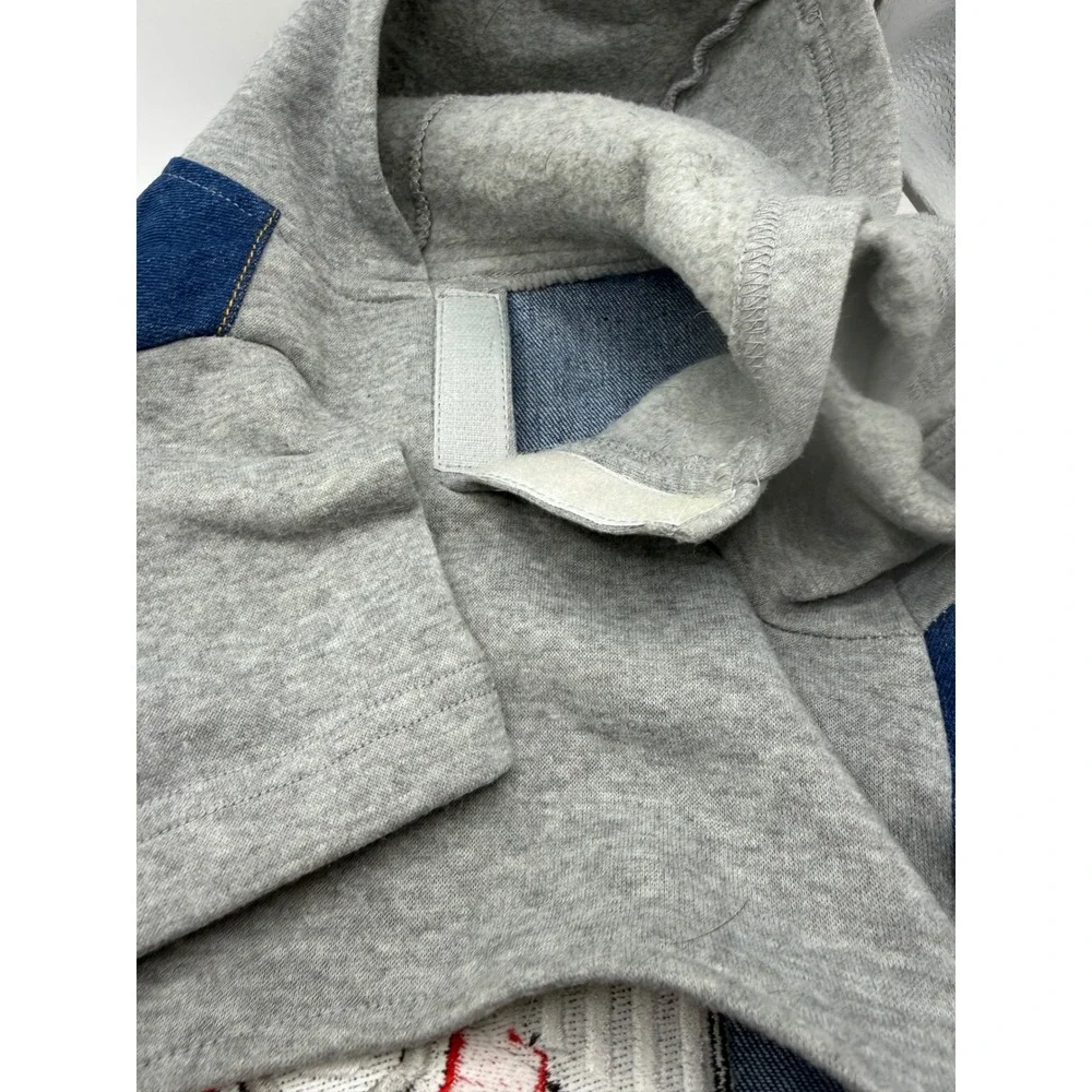 Pets First Ohio State Buckeyes Dog Hoodie Denim Fleece Medium Blue Grey NCAA